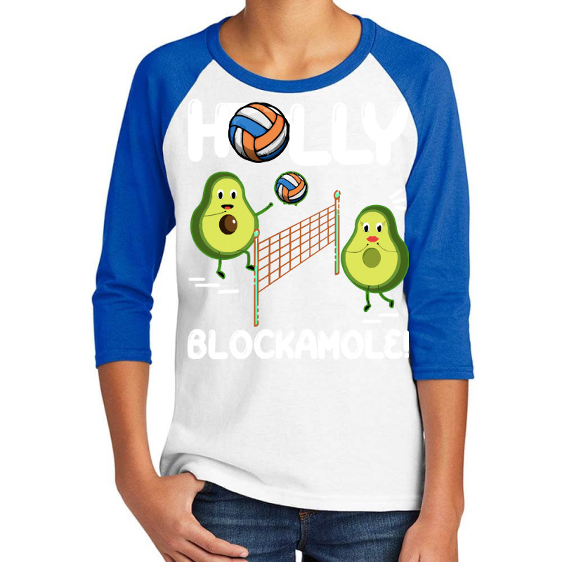 Holy Blockamole T  Shirt Funny Avocado Volleyball Holy Blockamole Guac Youth 3/4 Sleeve by flinkpleat | Artistshot