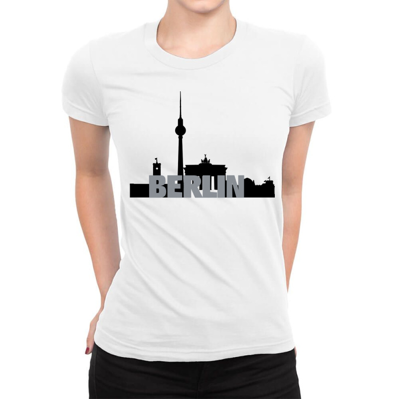 Berlin Home State T Shirt I Love Germany Vintage Tee Long Sleeve T Shi Ladies Fitted T-Shirt by caulkyuladdenrxi | Artistshot