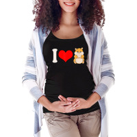 I Love Hamsters Funny Hamster T Shirt Maternity Scoop Neck T-shirt | Artistshot