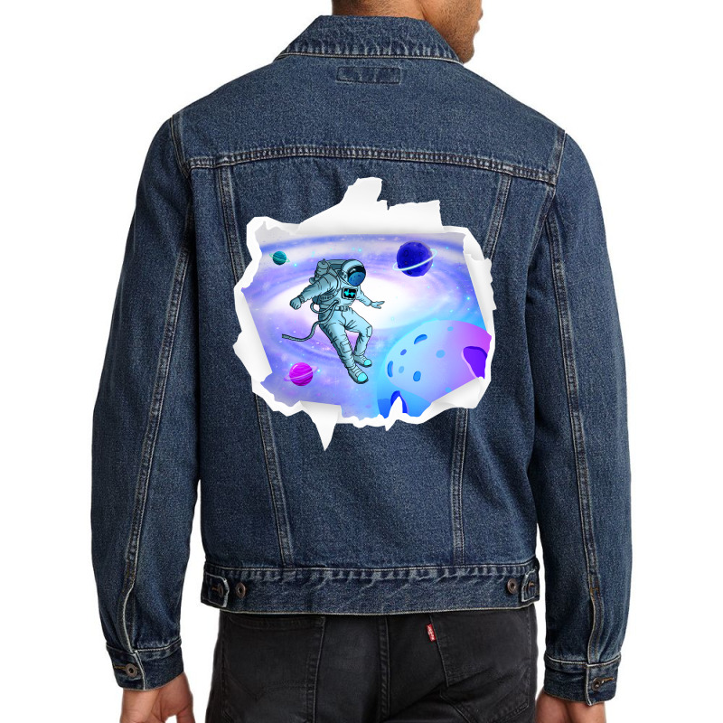 Astronauts Star Cosmosae Technology Men Denim Jacket by Nicole Tees | Artistshot