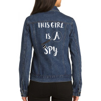 This Girl Is A Spy Costume Investigate Detective T Shirt Ladies Denim Jacket | Artistshot