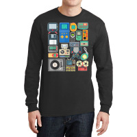 80s 90s Video Game Retro Vintage Classic Arcade Painting Long Sleeve Shirts | Artistshot