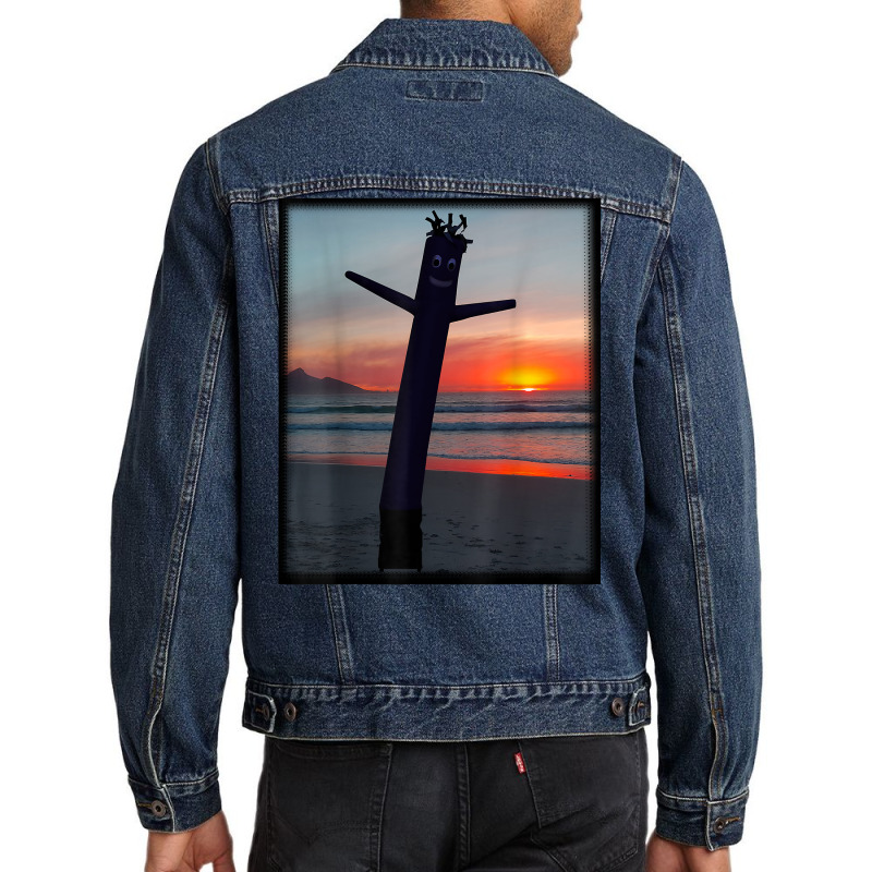 Sunset Wacky Waving Inflatable Tube Man Air Dancer Men Denim Jacket by butacnlzaidelpz | Artistshot