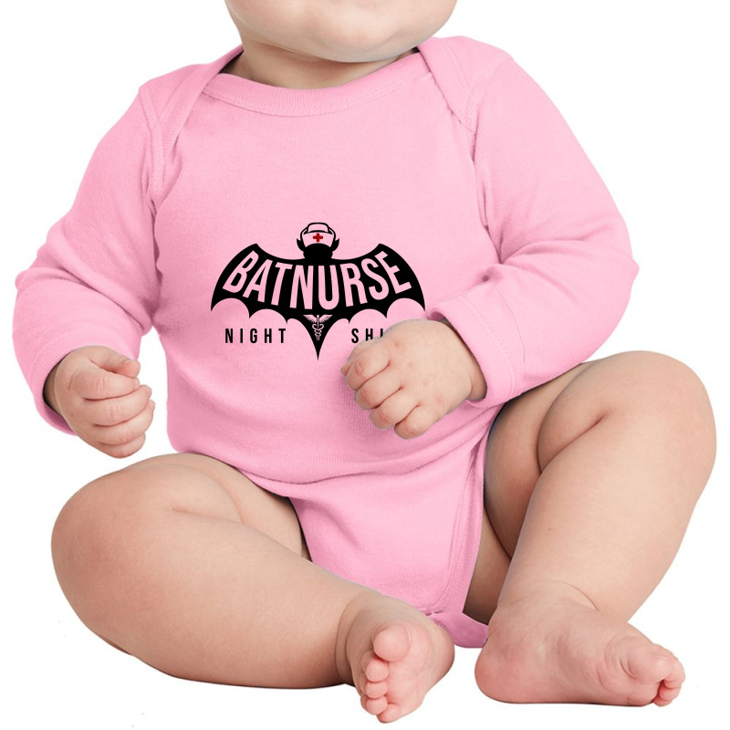 Bat Nurse Night Shift Long Sleeve Baby Bodysuit | Artistshot