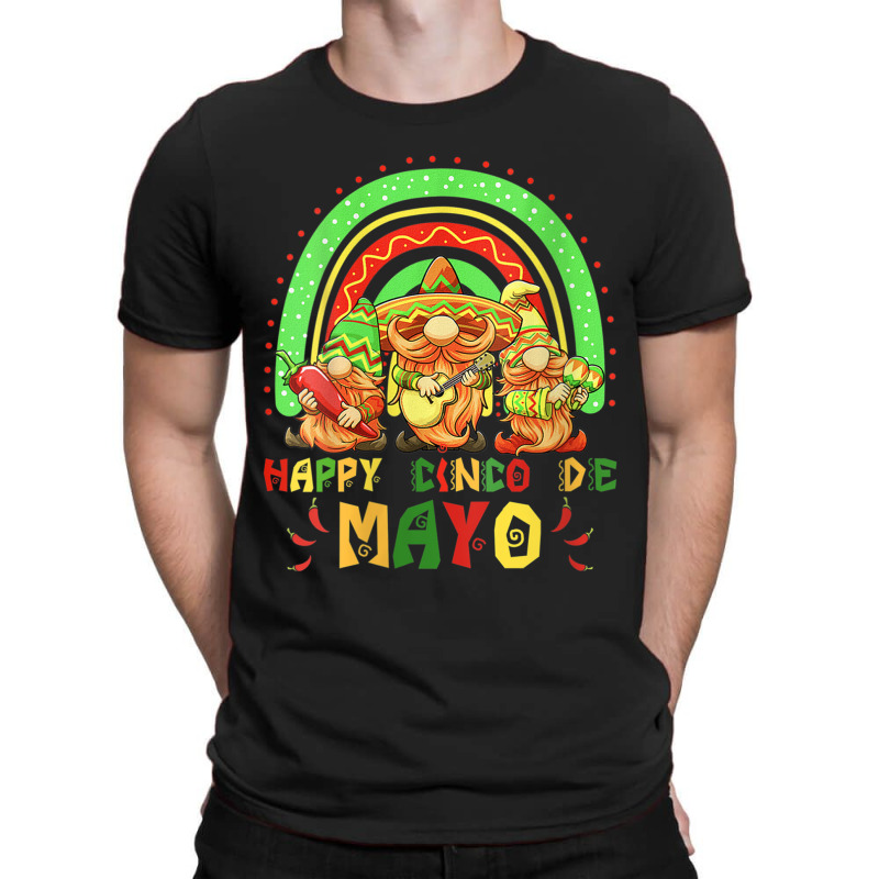 Womens Cute Gnome Cinco De Mayo Rainbow Mexican Fiesta Match Outfit T-shirt | Artistshot