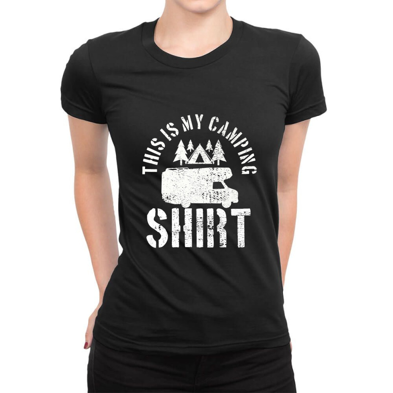 Camping Trailer Camper Van Mobile Home Caravan Motorhome Premium T Shi Ladies Fitted T-Shirt by Adriana_Torquemada | Artistshot