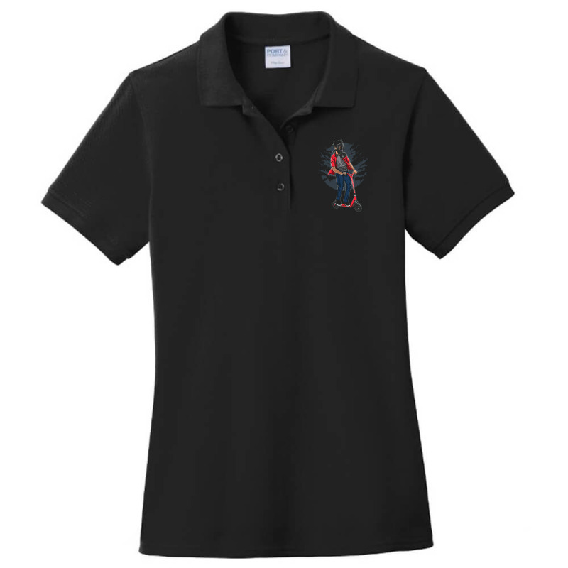 Gas Mask Scooter Ladies Polo Shirt | Artistshot