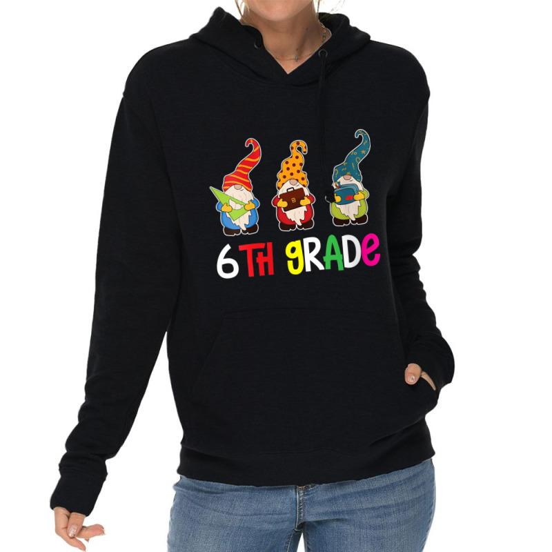 Womens First Day Teacher Back To School Gnomes 6th Grade Crew Lightweight Hoodie | Artistshot