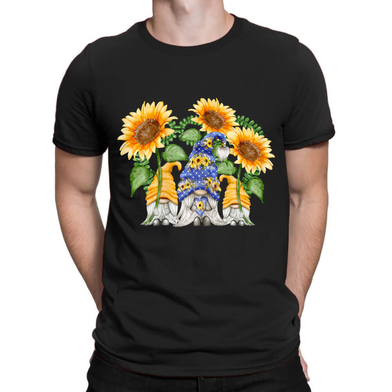 Womens Floral Sunflower Gnome Love & Heart For Hippies And Gardener T-shirt | Artistshot