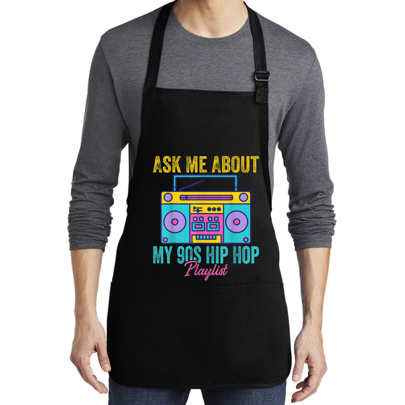 90s Hip Hop Clothing Rap Music Nostalgia Old School Gangster Men Women Medium-length Apron | Artistshot