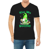 Womens Funny Doctor Nurse Gnomes St Patrick's Day Tee Nursing Lover V-neck Tee | Artistshot