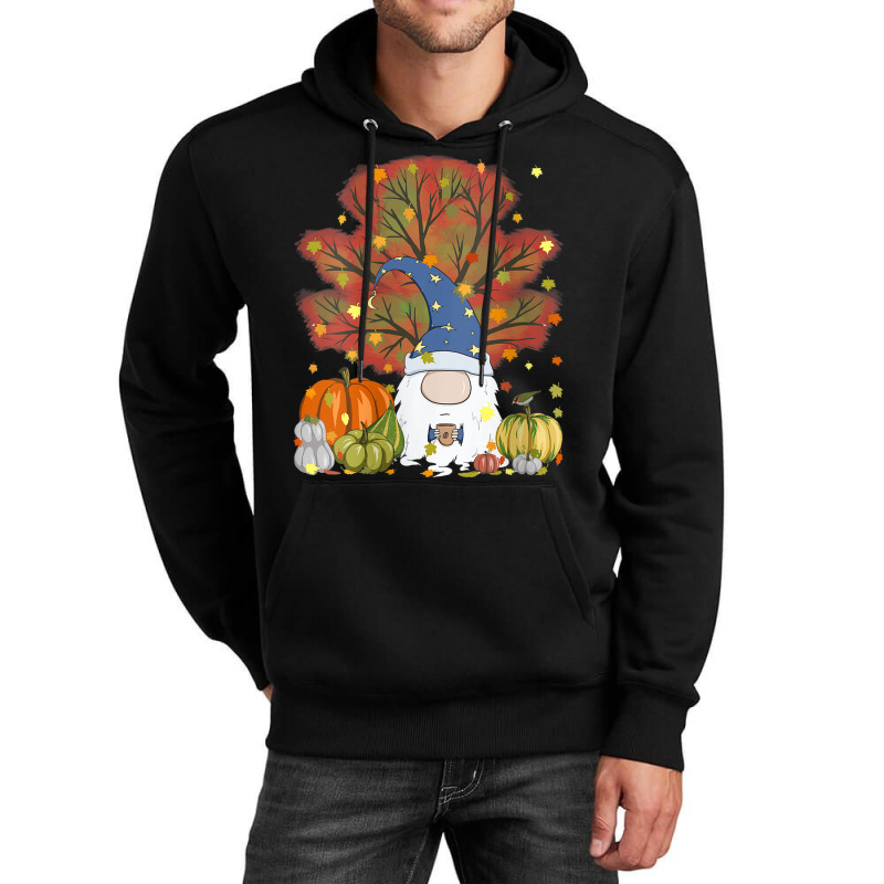 Womens Funny Fall Gnome Pumpkin & Coffee Lover Autumn Thanksgiving Unisex Hoodie | Artistshot