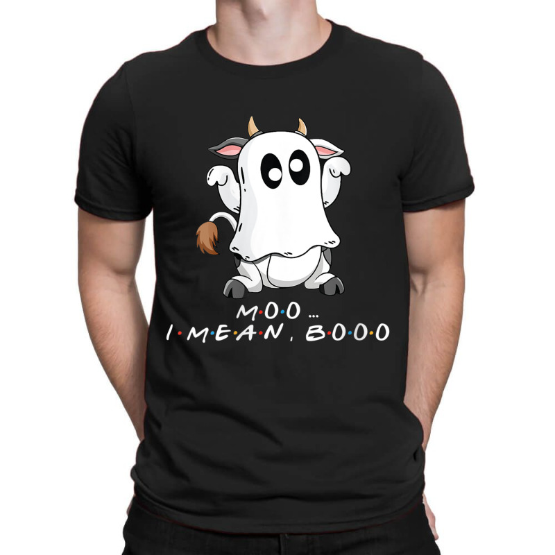 Womens Funny Halloween Moo I Mean Boo Funny Ghost Cow T-shirt | Artistshot