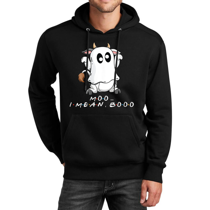 Womens Funny Halloween Moo I Mean Boo Funny Ghost Cow Unisex Hoodie | Artistshot