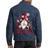 Womens Funny Love Being Called Grandma Gnome Valentine Day Matching Men Denim Jacket | Artistshot