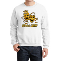 Drama Queen Comedy And Tragedy Gold Theater Masks Crewneck Sweatshirt | Artistshot