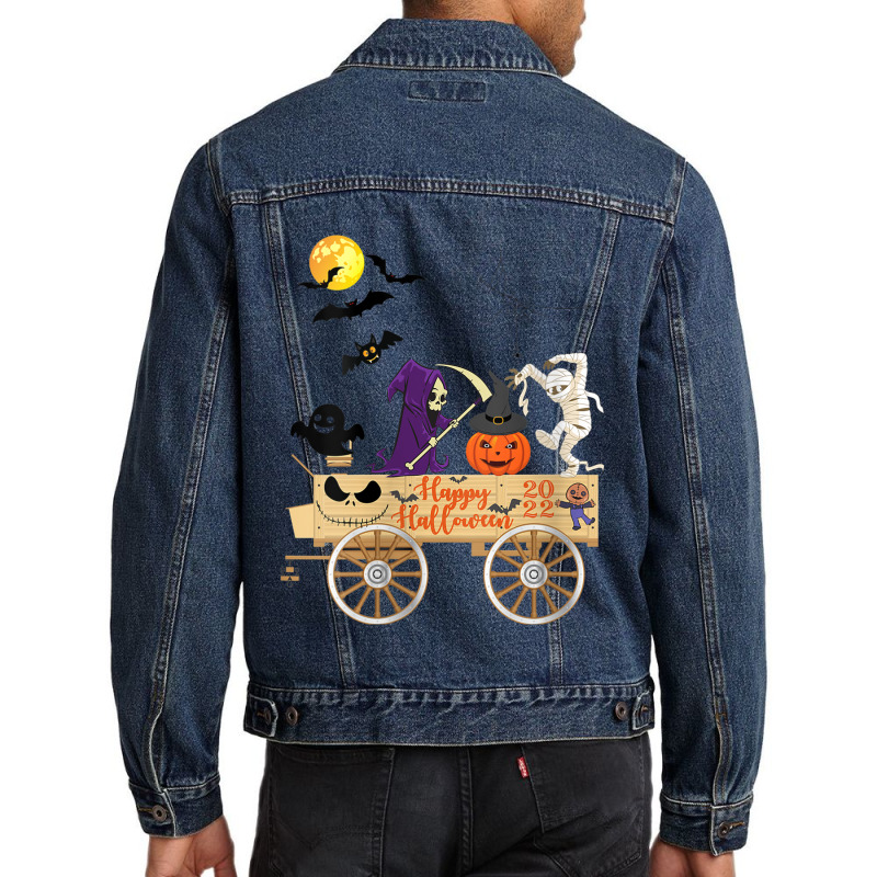 Womens Gnome Witch Halloween Pumpkin Autumn Fall Holiday 2022 Men Denim Jacket | Artistshot