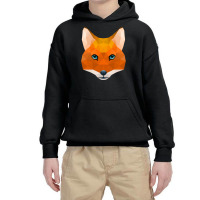 Geometric Animal Fox Youth Hoodie | Artistshot