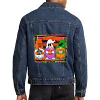 Womens Halloween Gnomes Autumn Pumpkin Fall Costume Funny Holiday Men Denim Jacket | Artistshot