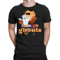 Retro Vintage Groovy Let's Go Ghouls Halloween Ghost Costume T Shirt T-shirt | Artistshot