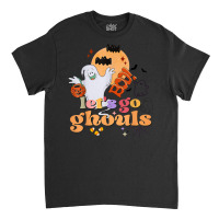 Retro Vintage Groovy Let's Go Ghouls Halloween Ghost Costume T Shirt Classic T-shirt | Artistshot