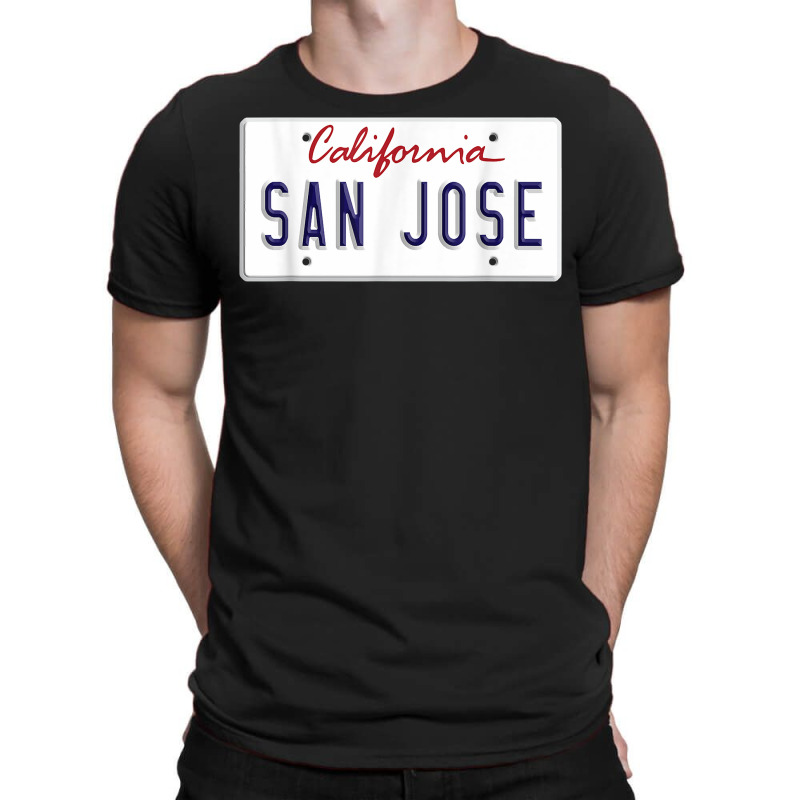 San Jose California Bay Area Silicone Valley License Plate T Shirt T-shirt | Artistshot