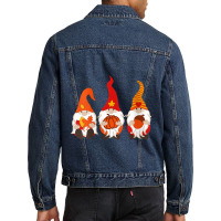 Womens Happy Fall Y'all Gnome Pumpkin Autumn Thanksgiving Boy Men Denim Jacket | Artistshot