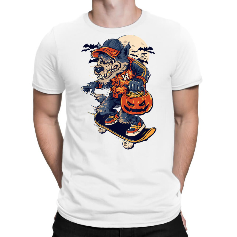 Skateboard Werewolf Kids Halloween T Shirt T-shirt | Artistshot