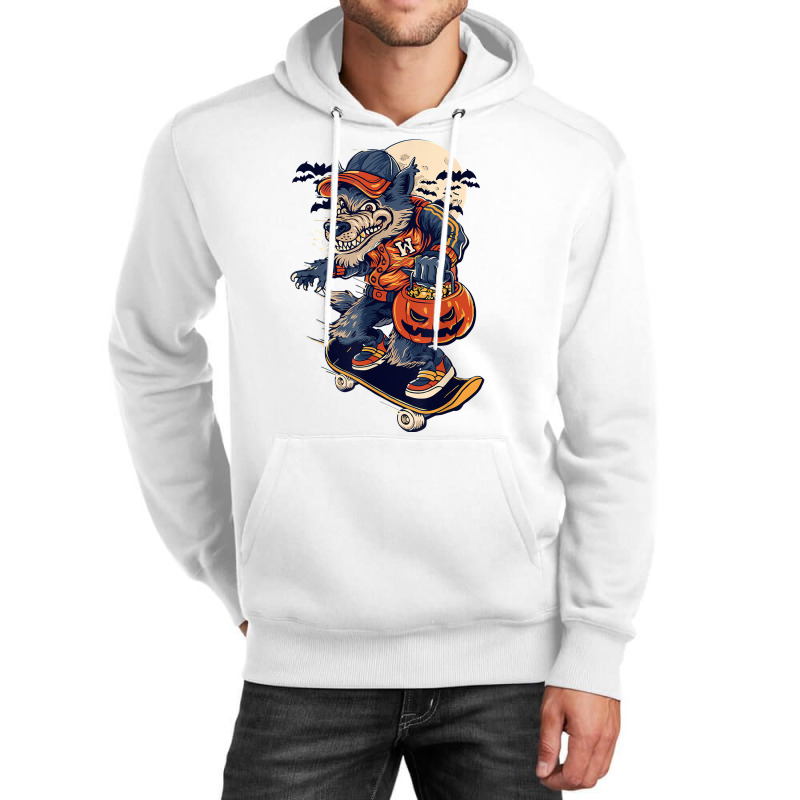 Skateboard Werewolf Kids Halloween T Shirt Unisex Hoodie | Artistshot