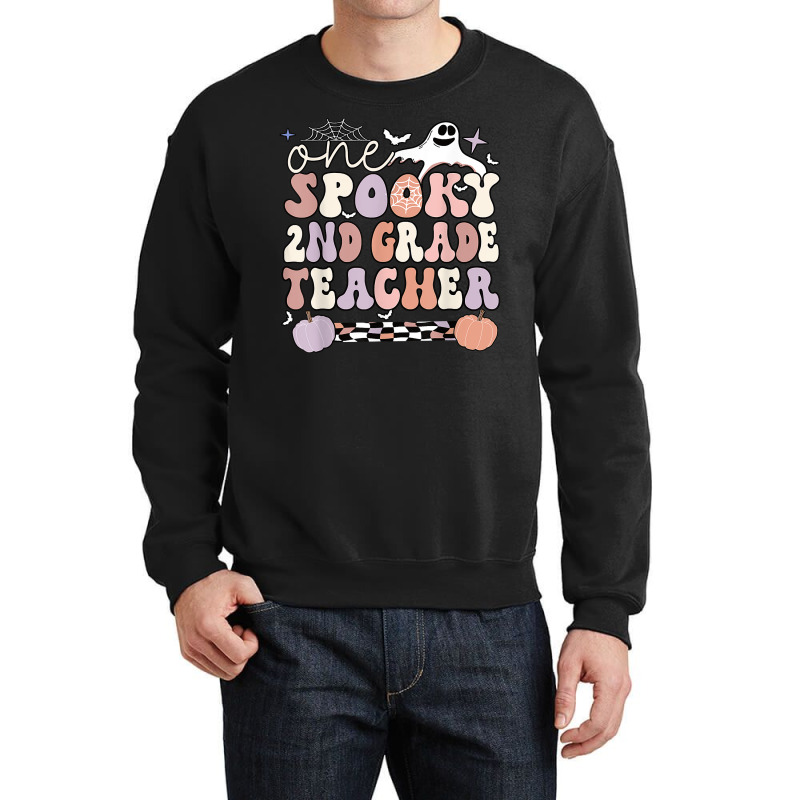 Spooky Second Grade Teacher Halloween 2nd Grade Teacher T Shirt Crewneck Sweatshirt | Artistshot