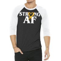 Strong Childhood Cancer Awareness Month T Shirt 3/4 Sleeve Shirt | Artistshot