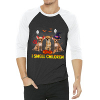 Womens I Smell Childen Funny Halloween Chihuahua 3/4 Sleeve Shirt | Artistshot