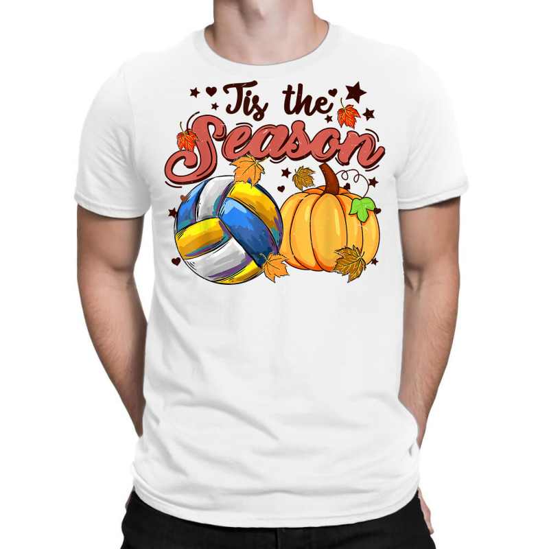 Tis The Season Volleyball Season Fall Vibes Autumn Retro T Shirt T-shirt | Artistshot