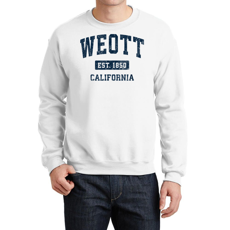 Weott California Ca Vintage Athletic Sports Design T Shirt Crewneck Sweatshirt | Artistshot