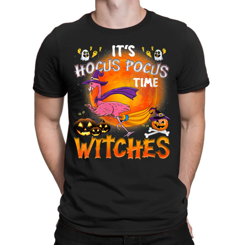 Womens Its Hocus Pocus Time Witches Flamingo T-shirt | Artistshot