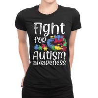 Fight For Autism Awareness World Autism Awareness Day 2021 T Shirt Ladies Fitted T-shirt | Artistshot