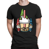 Womens Kawaii Gnomes Boba Milk Tea Bubble Tea Anime T-shirt | Artistshot