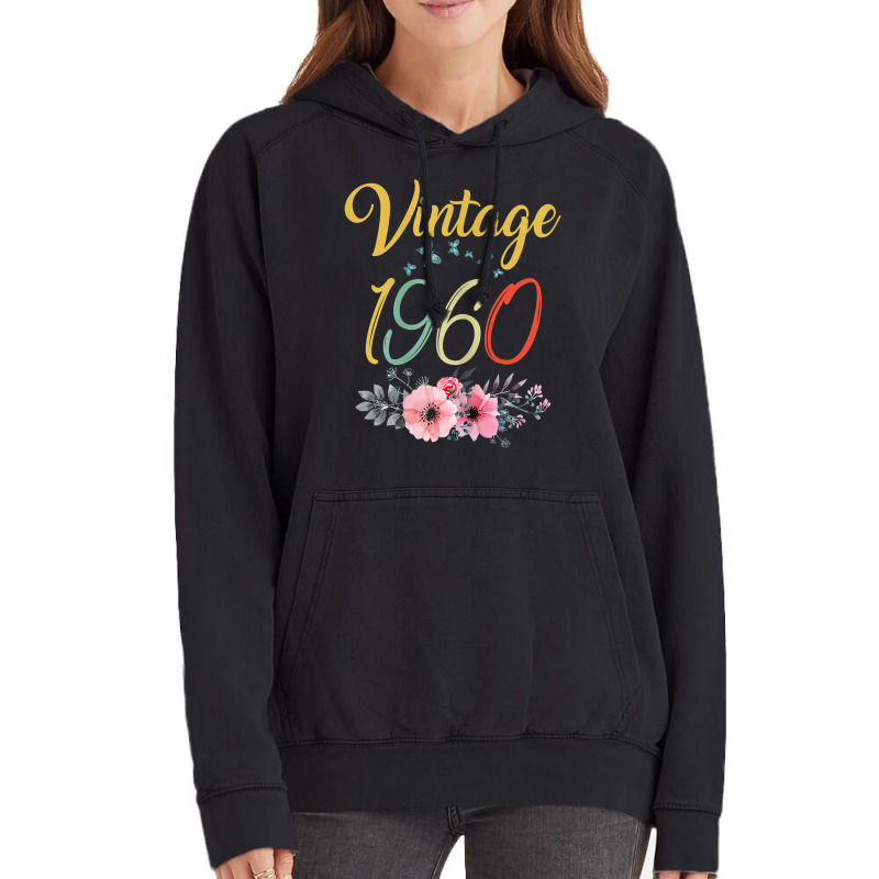 Womens Vintage 1960 Sunflower 63rd Birthday Awesome Since 1960 T Shirt Vintage Hoodie | Artistshot