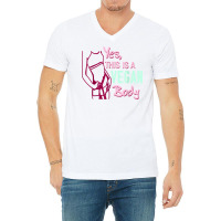 Yes This Is A Vegan Body Cool Retro T Shirt Present Gift T Shirt V-neck Tee | Artistshot