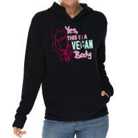 Yes This Is A Vegan Body Cool Retro T Shirt Present Gift T Shirt Lightweight Hoodie | Artistshot