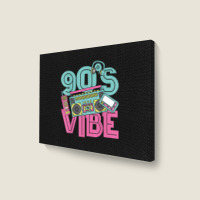 90s Vibe Vintage 1990s Music 90s Costume Party Nineties Characters Car Landscape Canvas Print | Artistshot