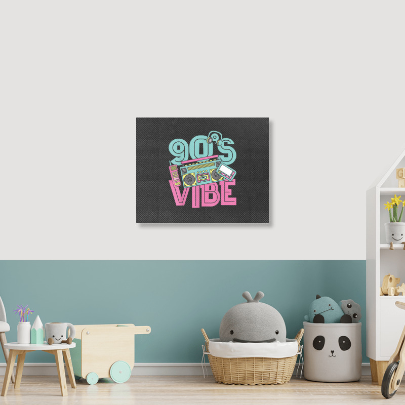 90s Vibe Vintage 1990s Music 90s Costume Party Nineties Characters Car Landscape Canvas Print | Artistshot