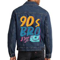 90s Vinyl 1990s Bro Costume Party Music Generation Nineties Video Game Men Denim Jacket | Artistshot