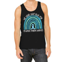 We Wear Light Blue For Pitt Hopkins Syndrome Rainbow T Shirt Tank Top | Artistshot