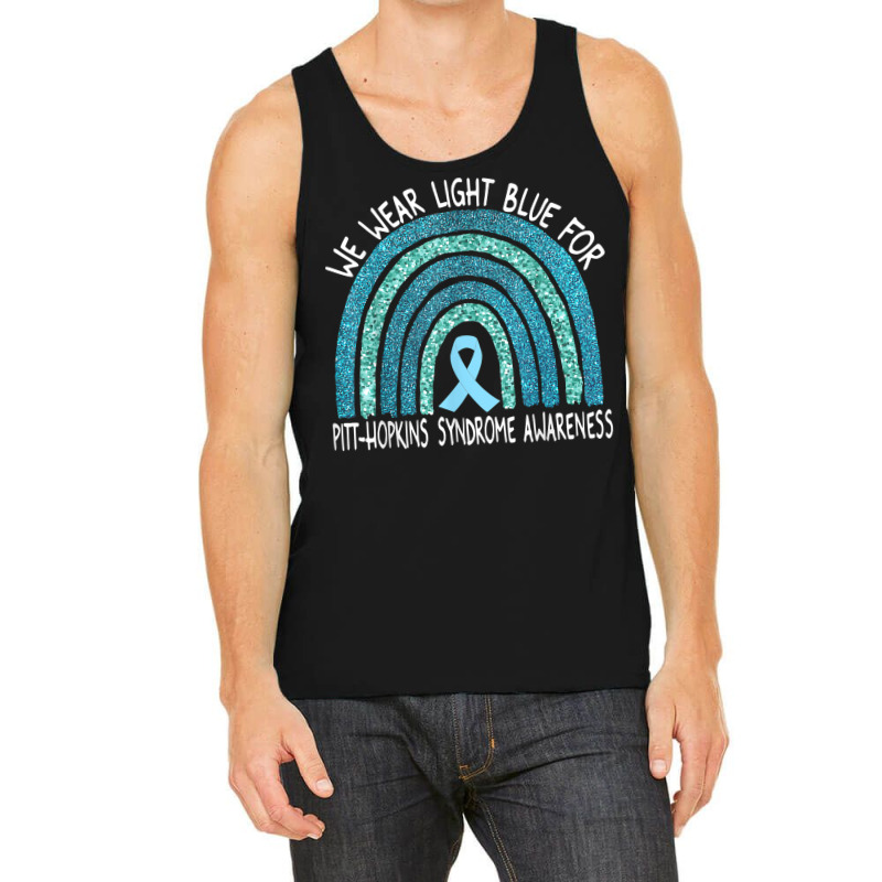 We Wear Light Blue For Pitt Hopkins Syndrome Rainbow T Shirt Tank Top | Artistshot