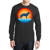 Blue Heeler Australian Cattle Dog Retro Vintage 70s Sunset T Shirt Long Sleeve Shirts | Artistshot