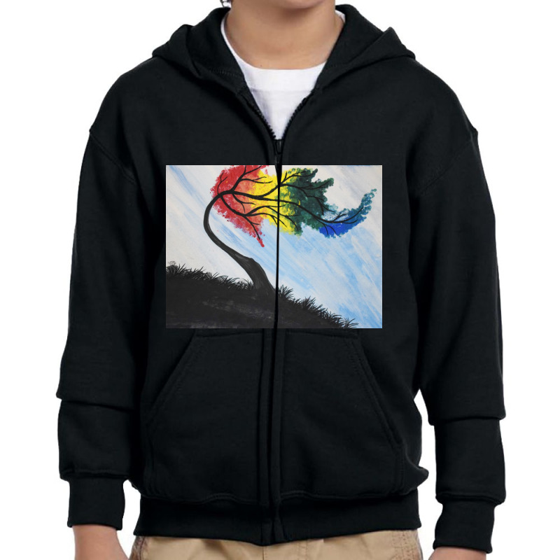 Colorful Life Youth Zipper Hoodie by fahedyasin | Artistshot