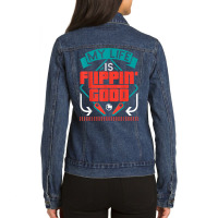 My Life Is Flippin Good Retro Multiball Pinball Arcade Game T Shirt Ladies Denim Jacket | Artistshot