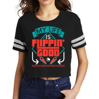 My Life Is Flippin Good Retro Multiball Pinball Arcade Game T Shirt Scorecard Crop Tee | Artistshot