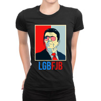 Lgbfjb  Us Flag Sunglasses Ladies Fitted T-shirt | Artistshot